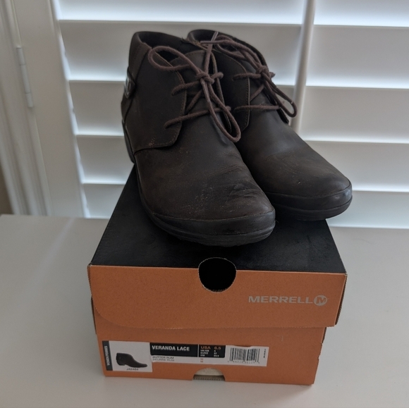 Merrell Shoes - 🥁 Merrell Veranda Lace Ankle Boot In Butter Rum (with box)